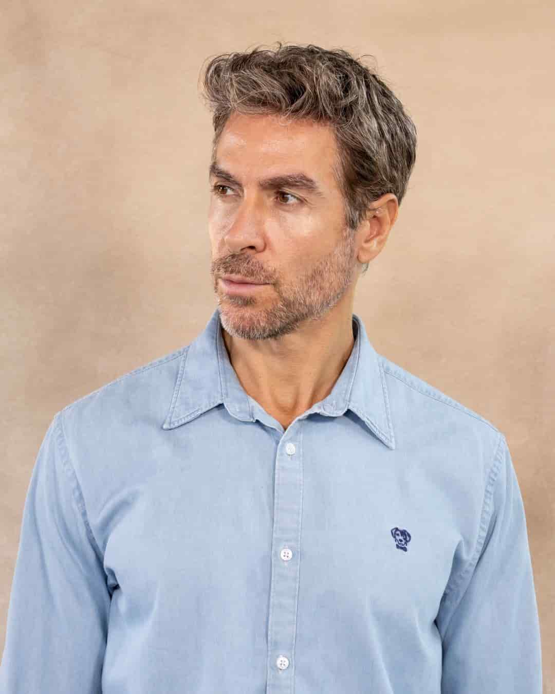 Camisa Antimanchas Denim Azul Sky - miniatura 2
