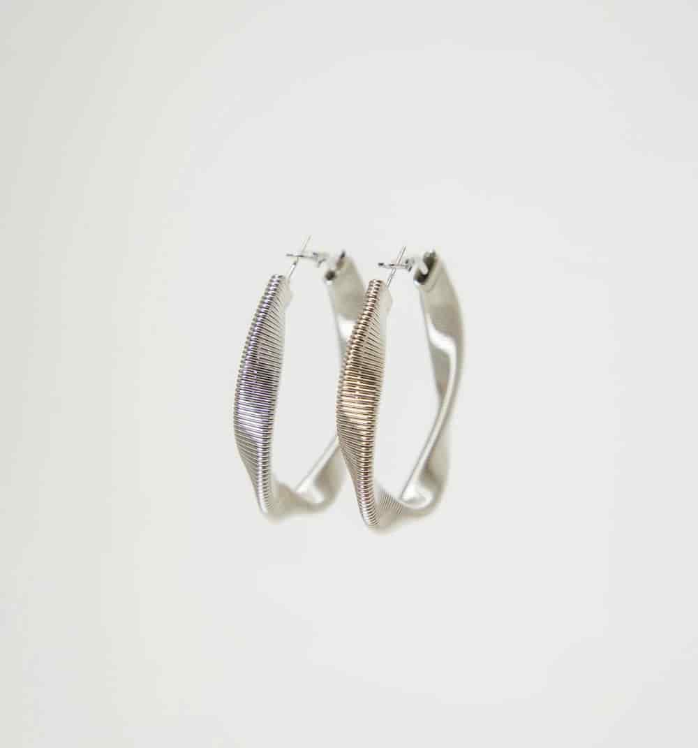 Aretes candonga cadena serpiente - miniatura 1