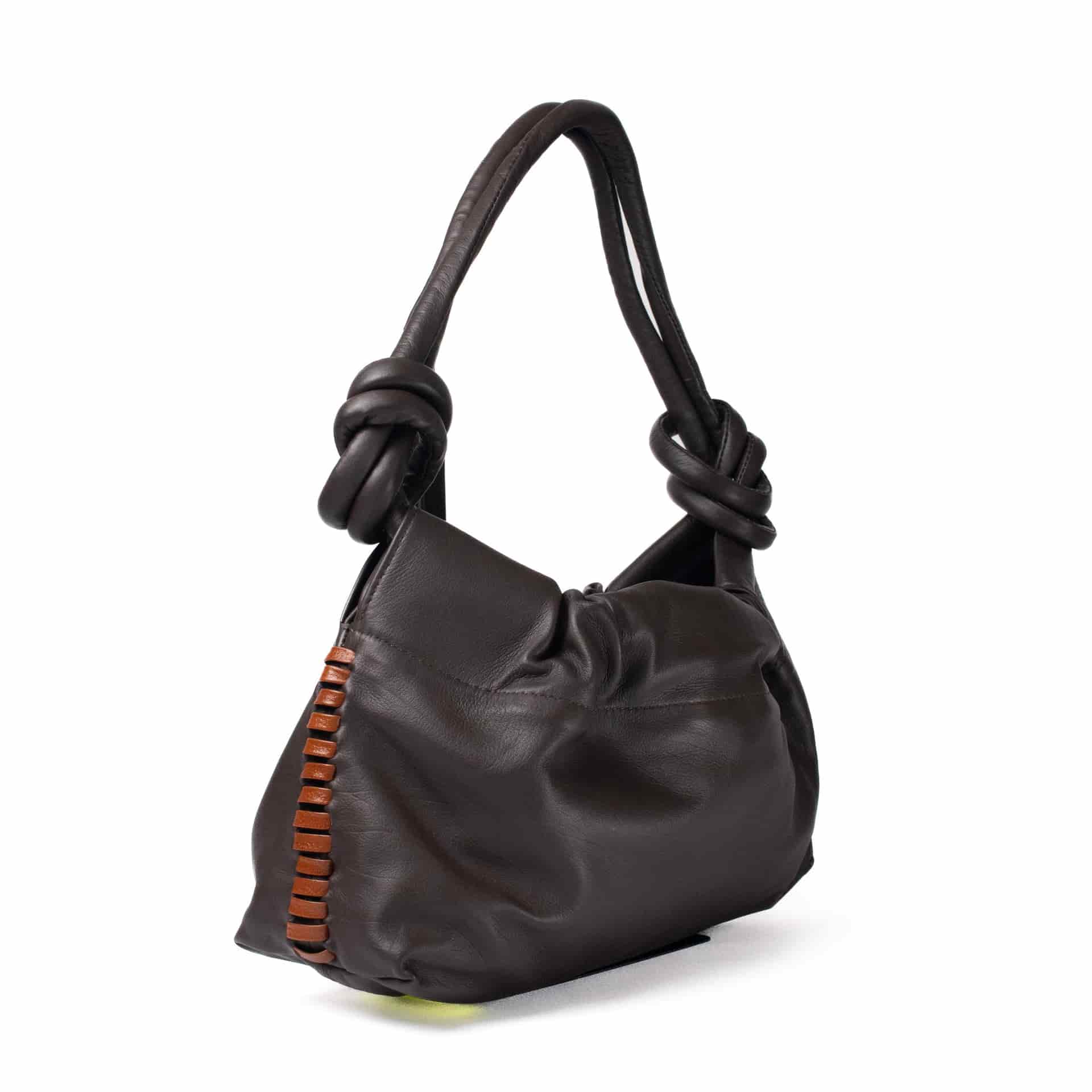 CHUNKIE baguette BAG - chocolate x honey weave - miniatura 2