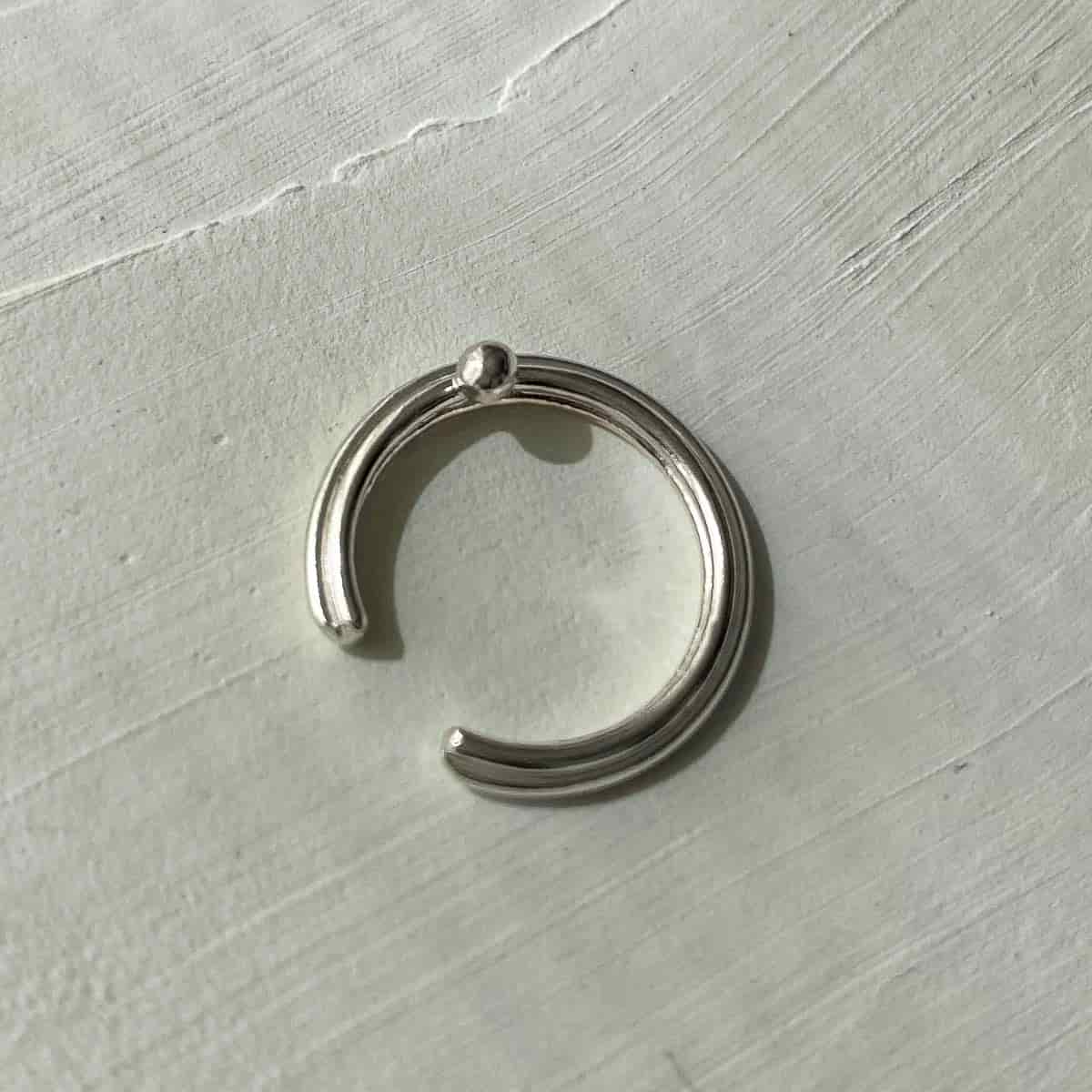 EAR CUFF LAMELL PLATA - miniatura 3