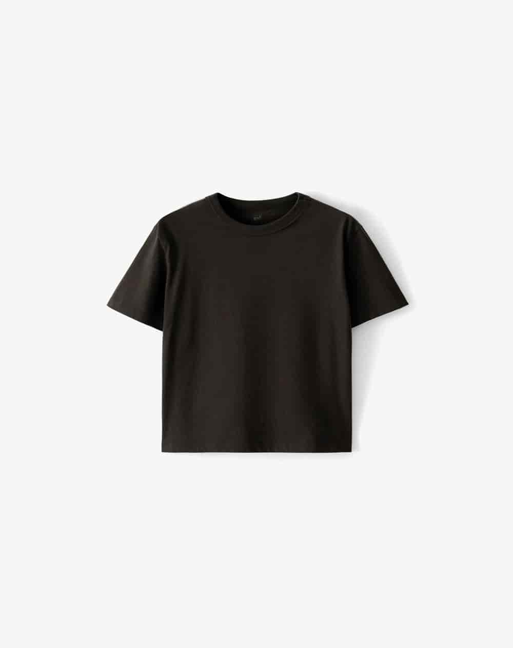 Camiseta manga corta oversize algodón café hombre - miniatura 5