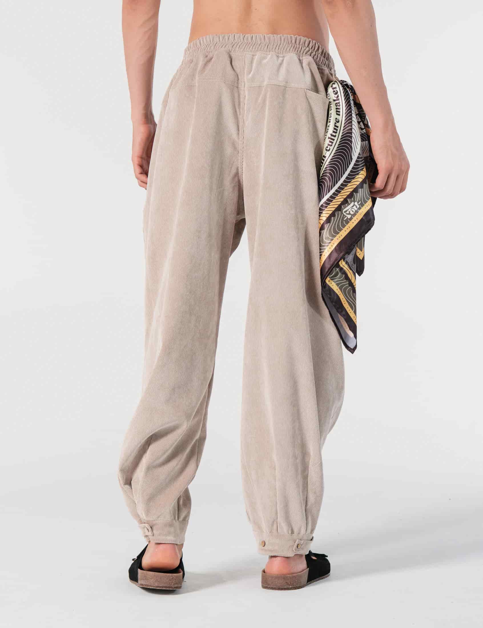 Pantalón Baggy Loose Fit Conexion Beige Hombre - miniatura 4