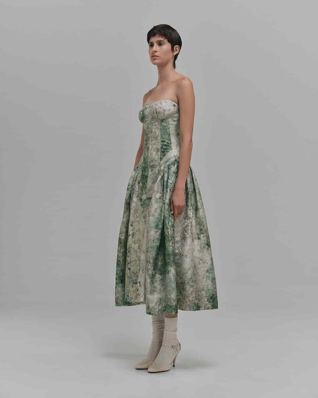 "BEGONIA" MIDI DRESS - miniatura 3