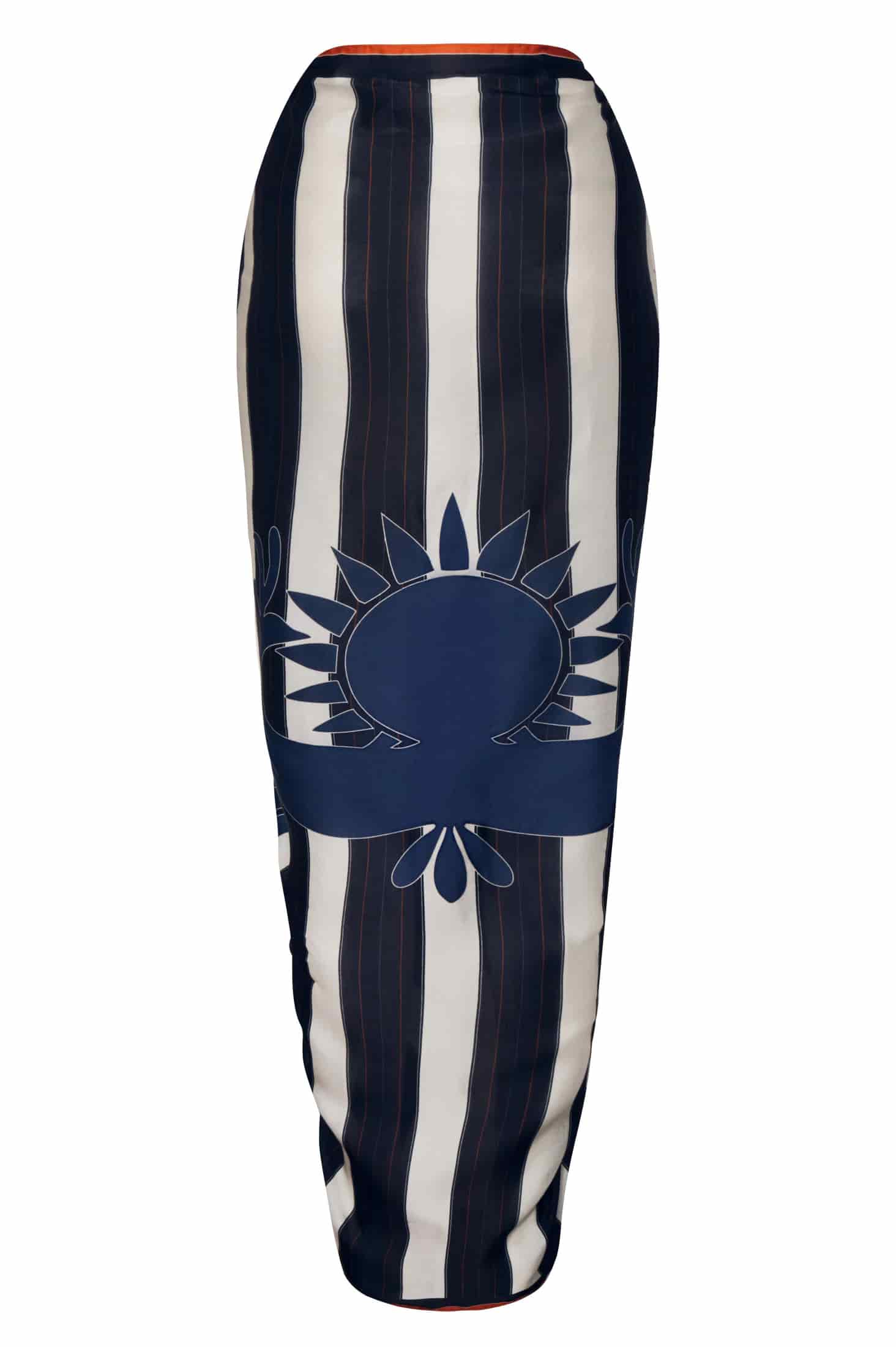 De La Falaise Cotton Silk Sarong / Navy Solana Shield - miniatura 3