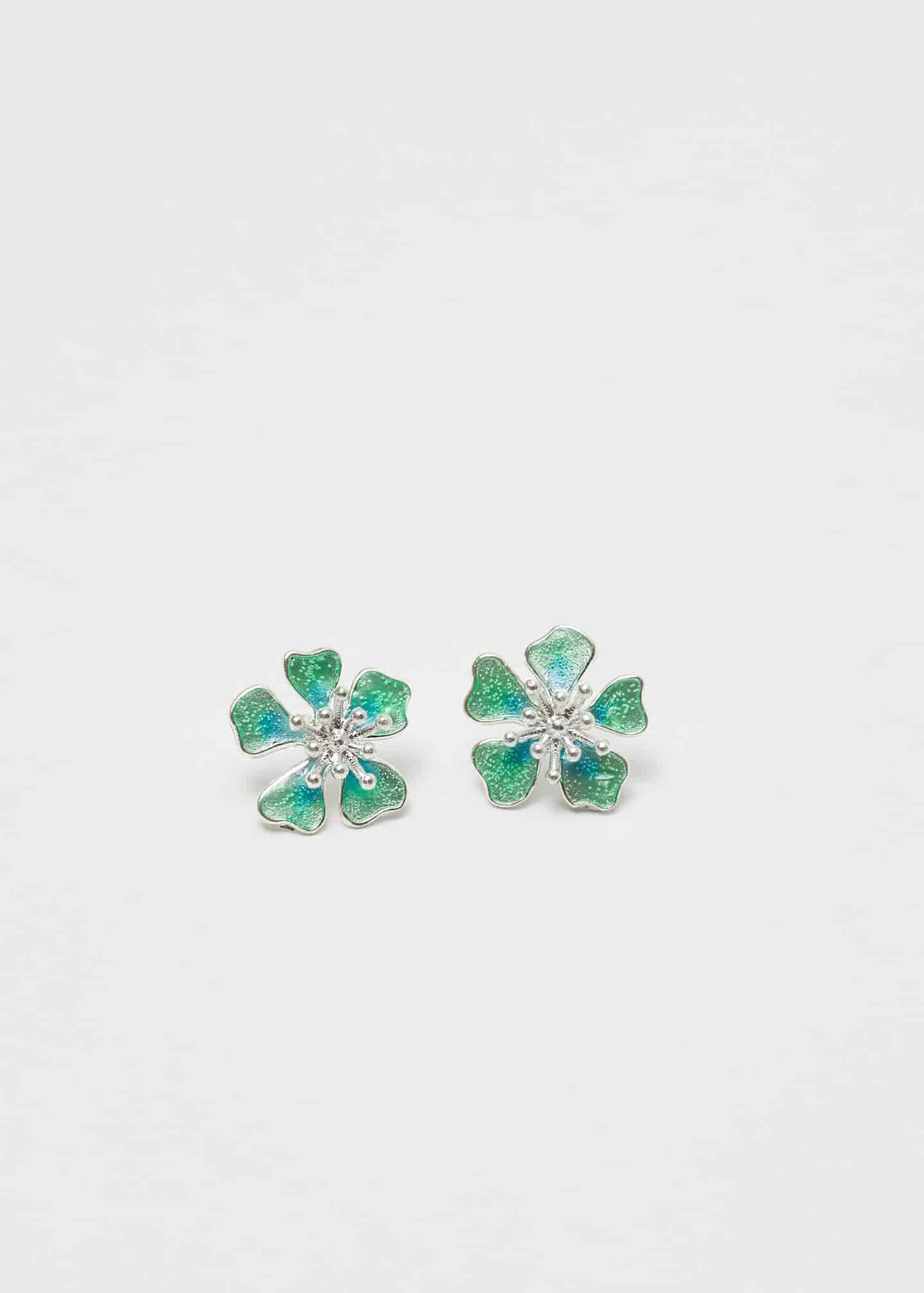 Aretes aurora mini verde - miniatura 1