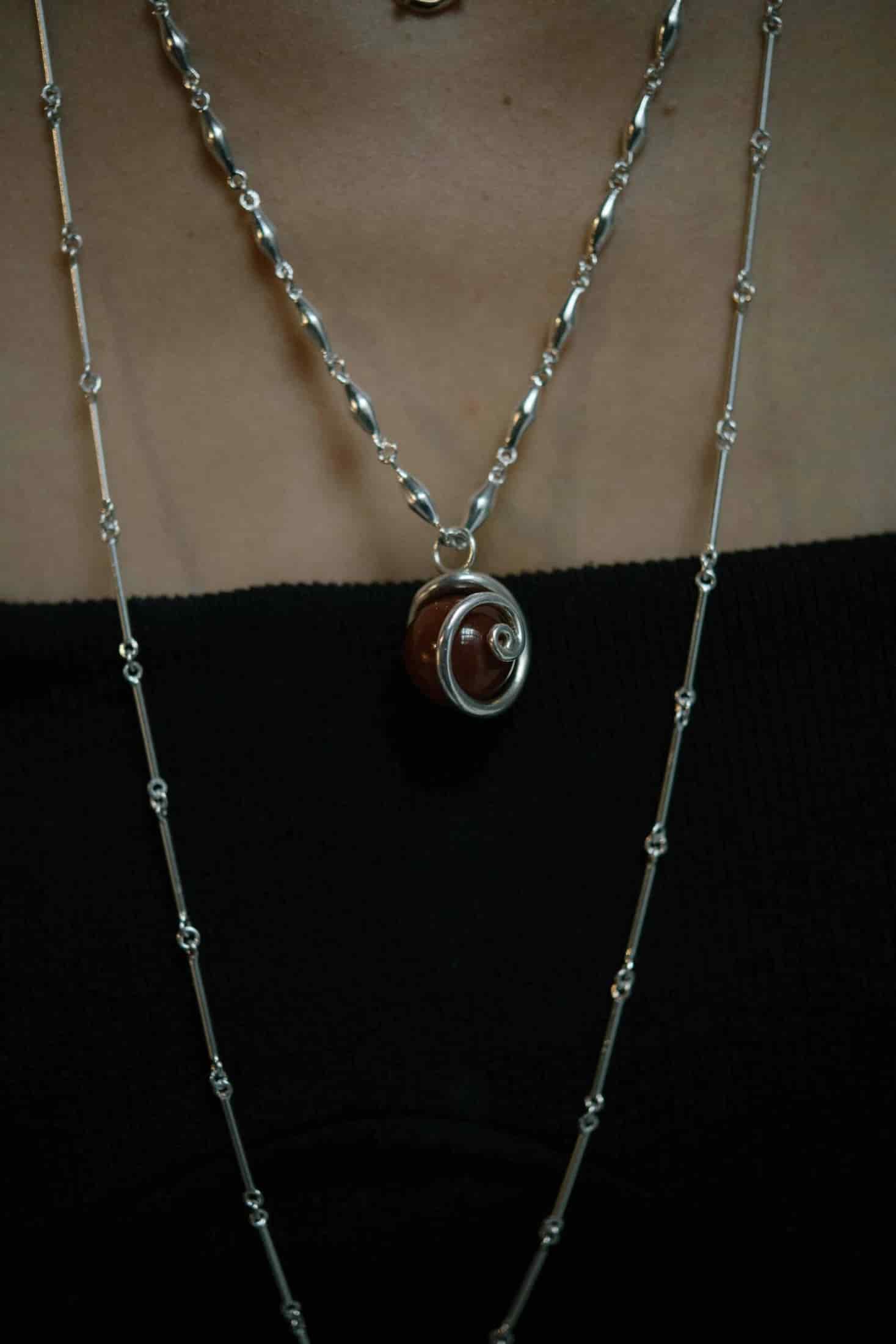 Ummu Cornalina Pendant Silver - miniatura 1