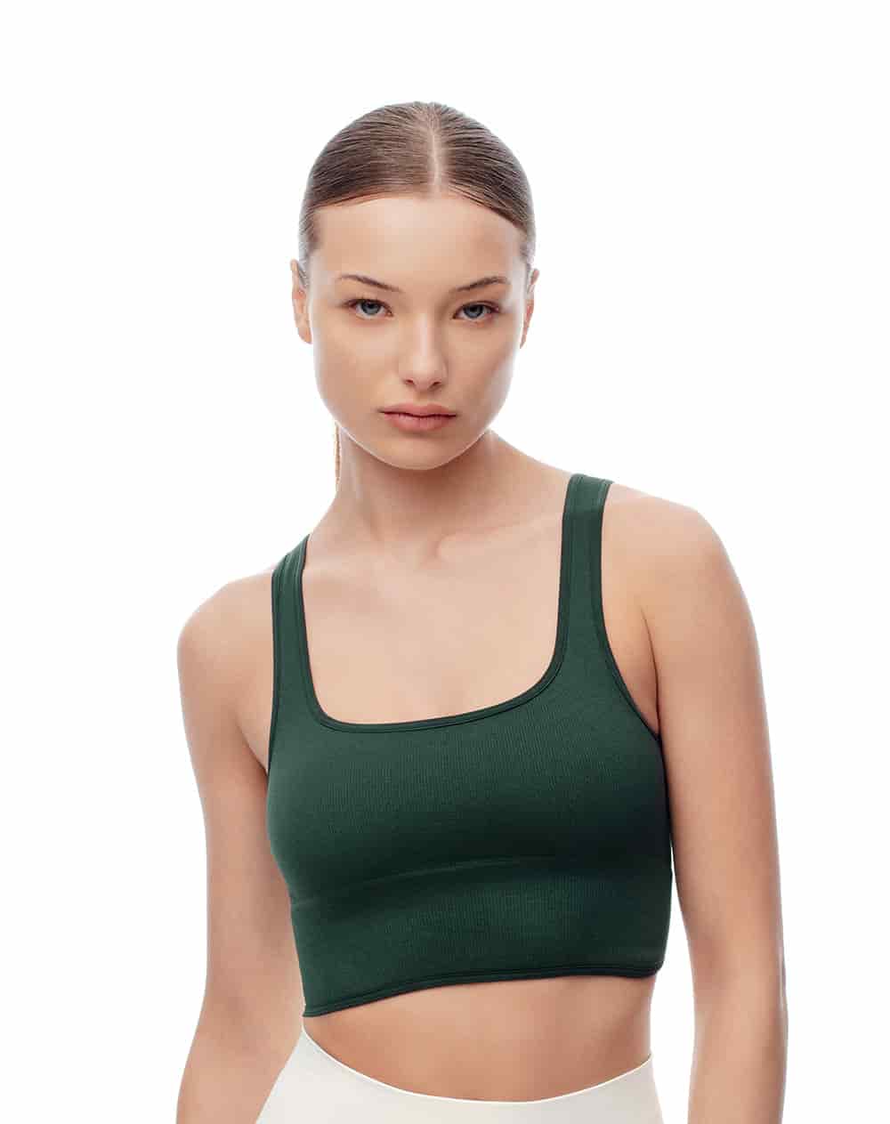 Top + legging deportivo verde mujer - miniatura 5