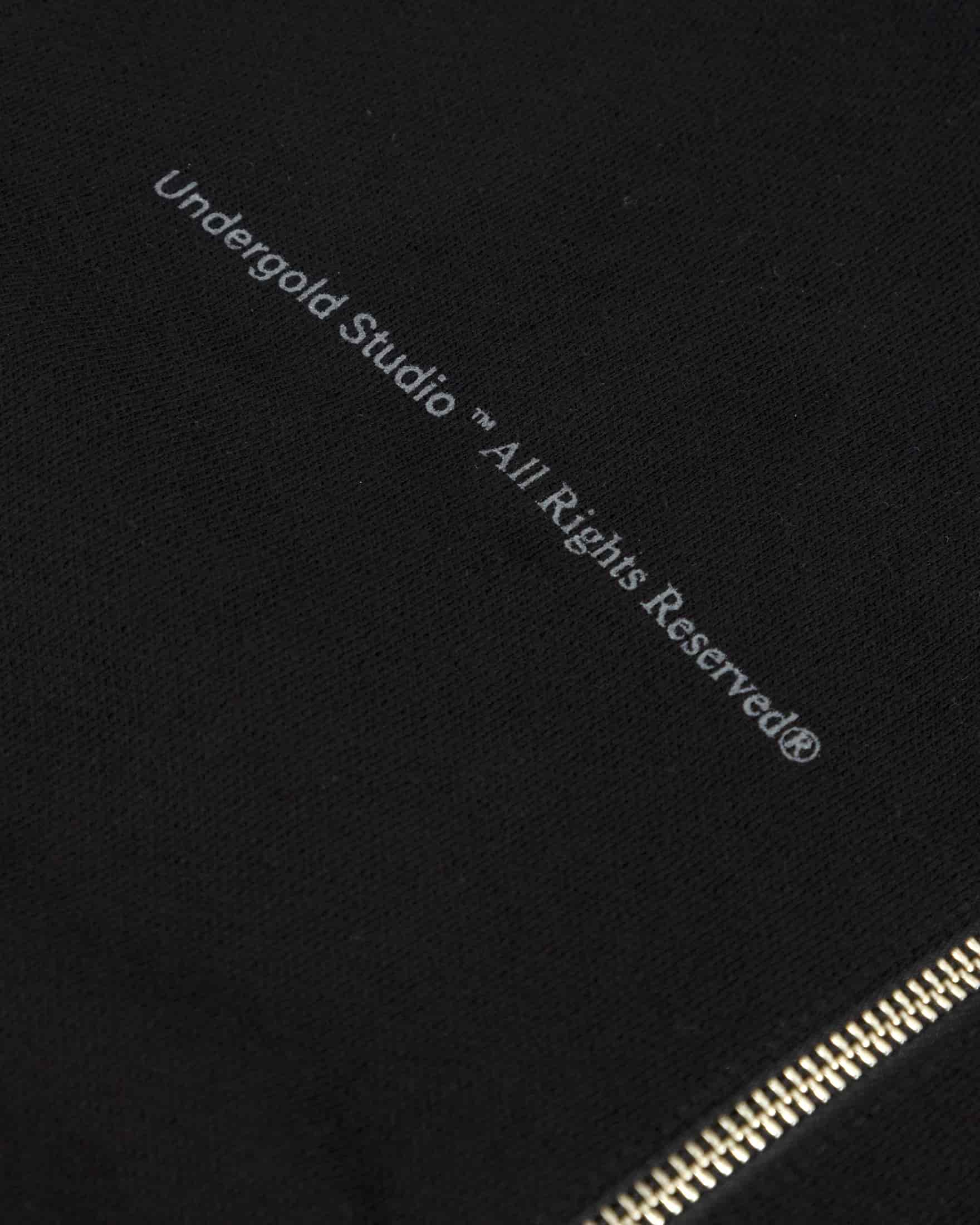 W Spring Unity Zip Up Slim Fit Crewneck Black - miniatura 6