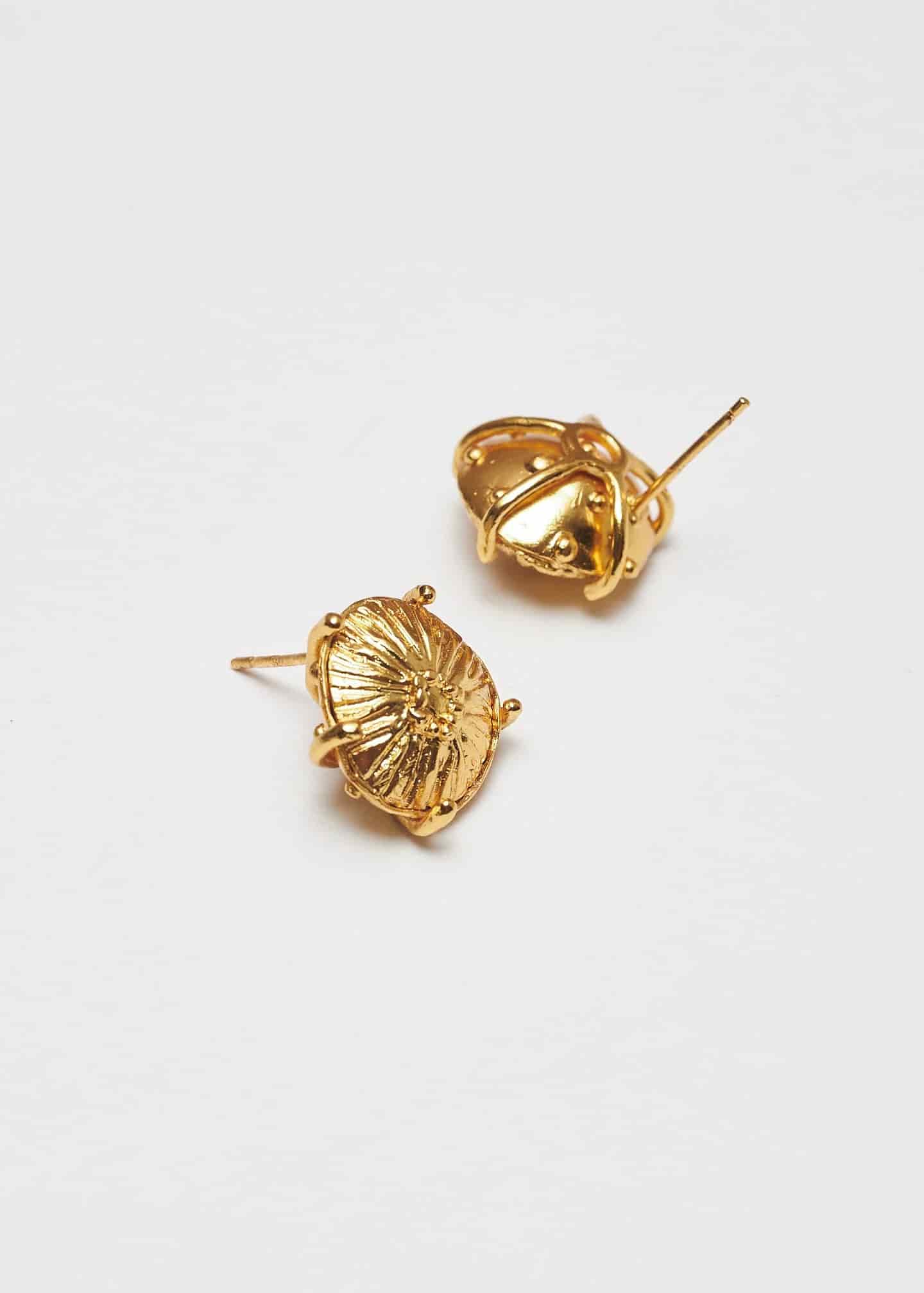 Aretes midi sombrerito dorado - miniatura 3