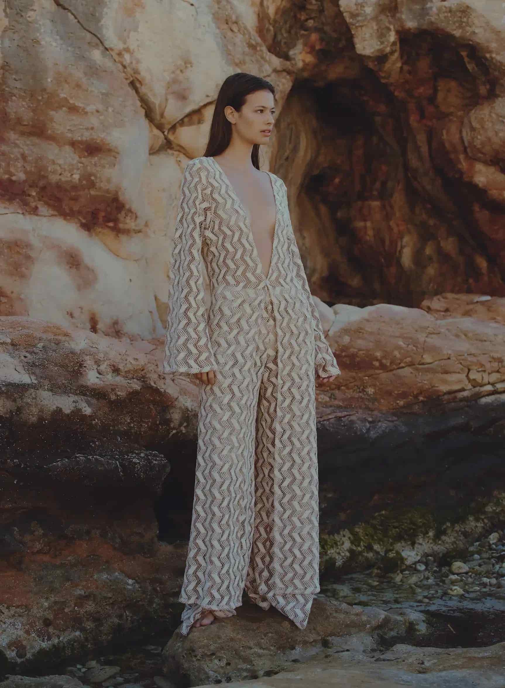 Pantalón Yera Zigzag Sand - miniatura 1