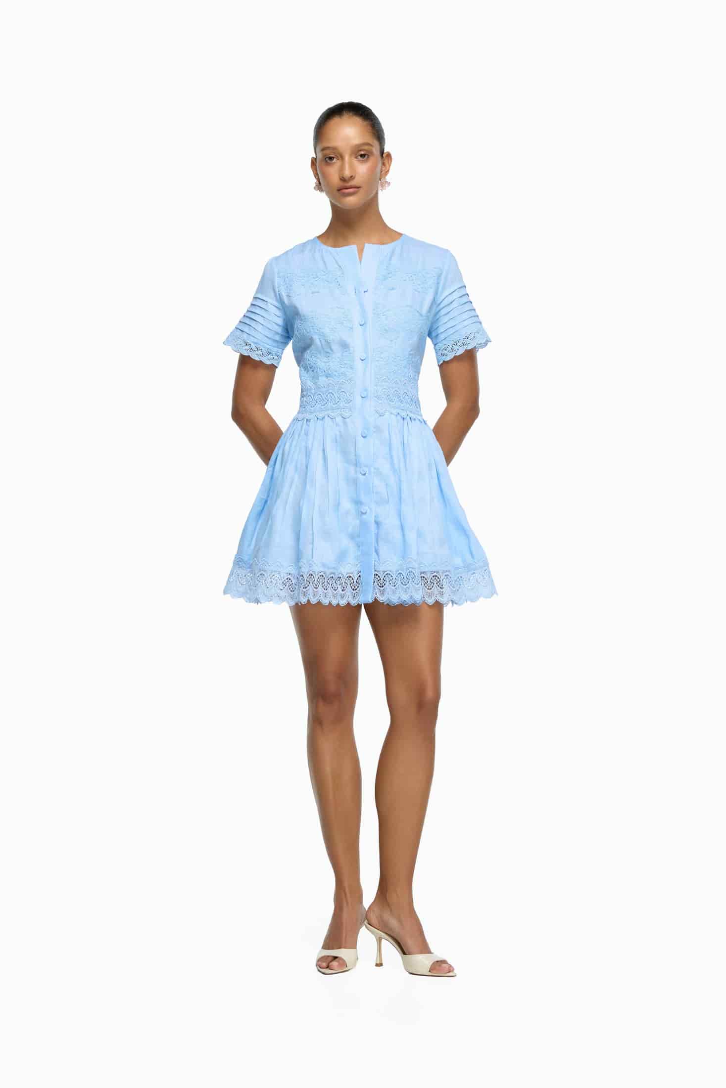 CHLOE MINI DRESS BLUE - miniatura 5