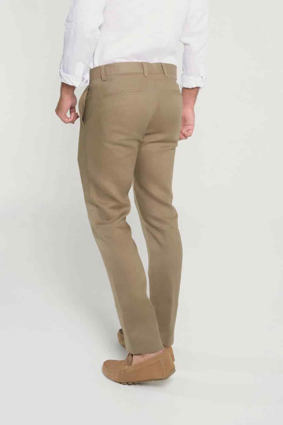 Pantalón Slim Lino Olive - miniatura 3