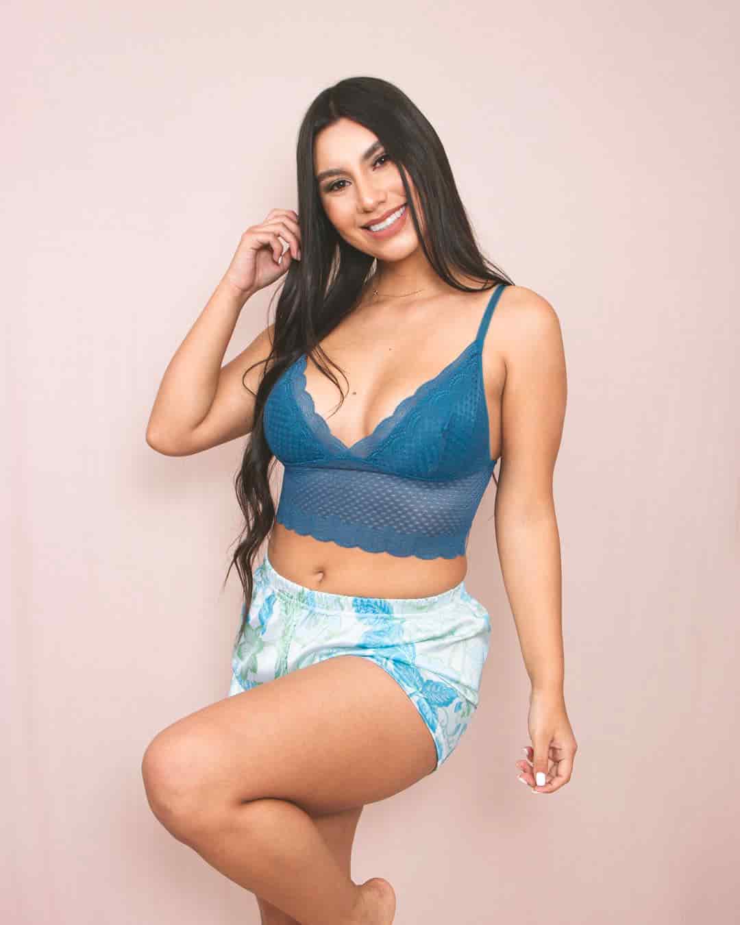 Pijama seda mujer - short - miniatura 1