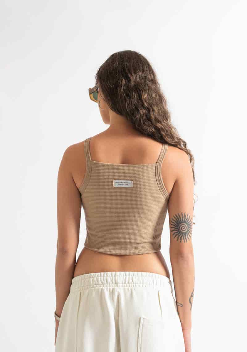 Monclair brown crop top - miniatura 3