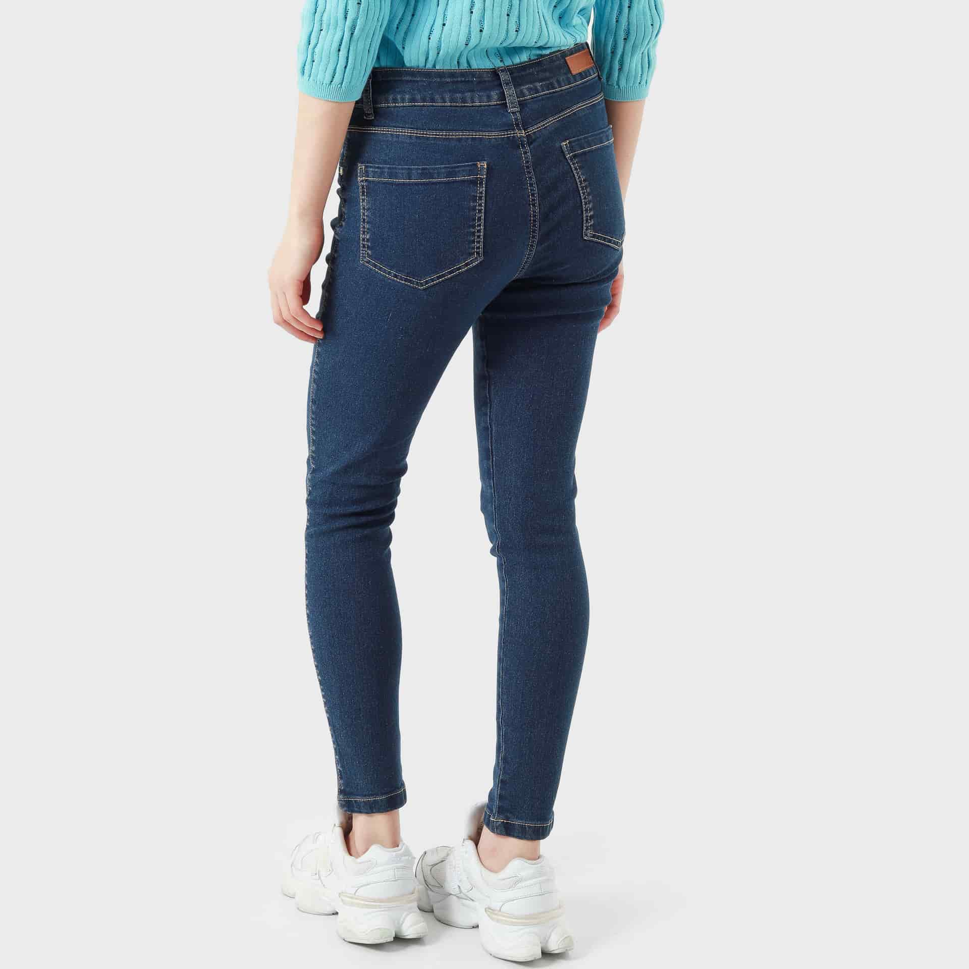 Jean skinny tiro medio 5 bolsillos - miniatura 4