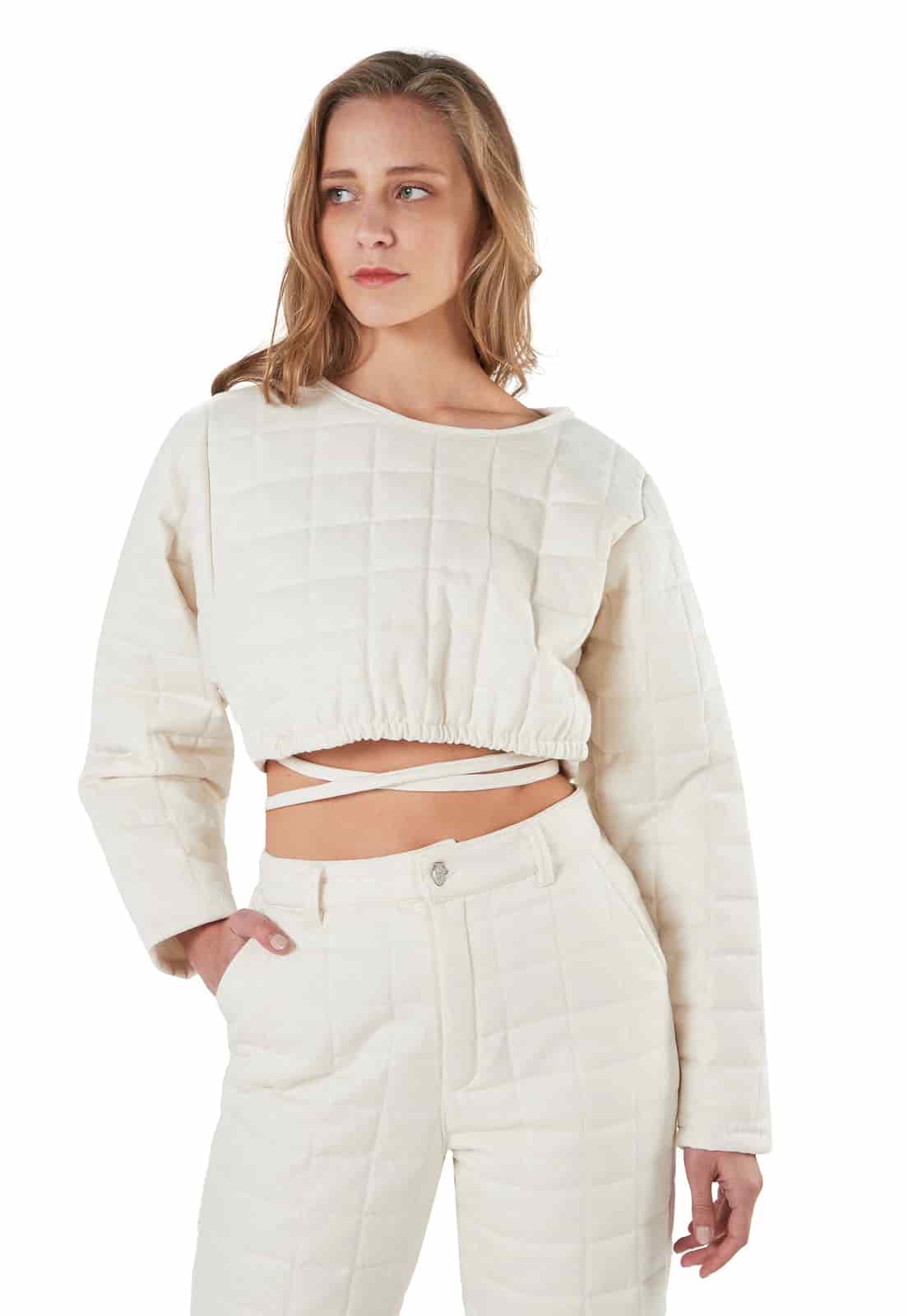Claude Puffy Shirt Cream - miniatura 9