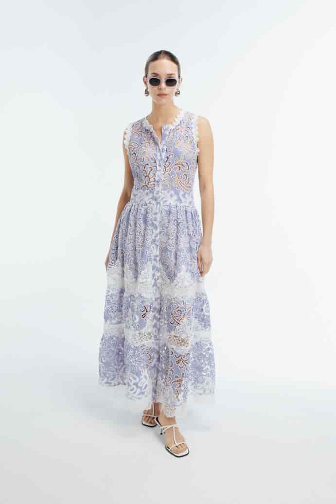 GAIA MAXI DRESS BLUE - miniatura 1
