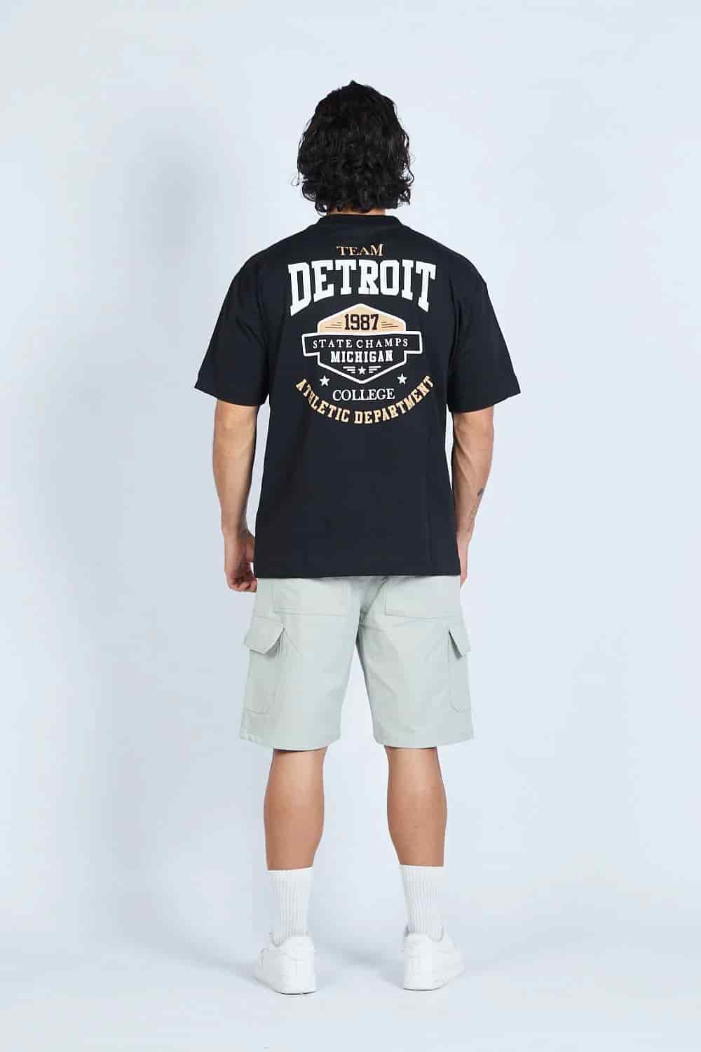 Camiseta oversize DETROIT NEGRO | DROP 03 | - miniatura 5