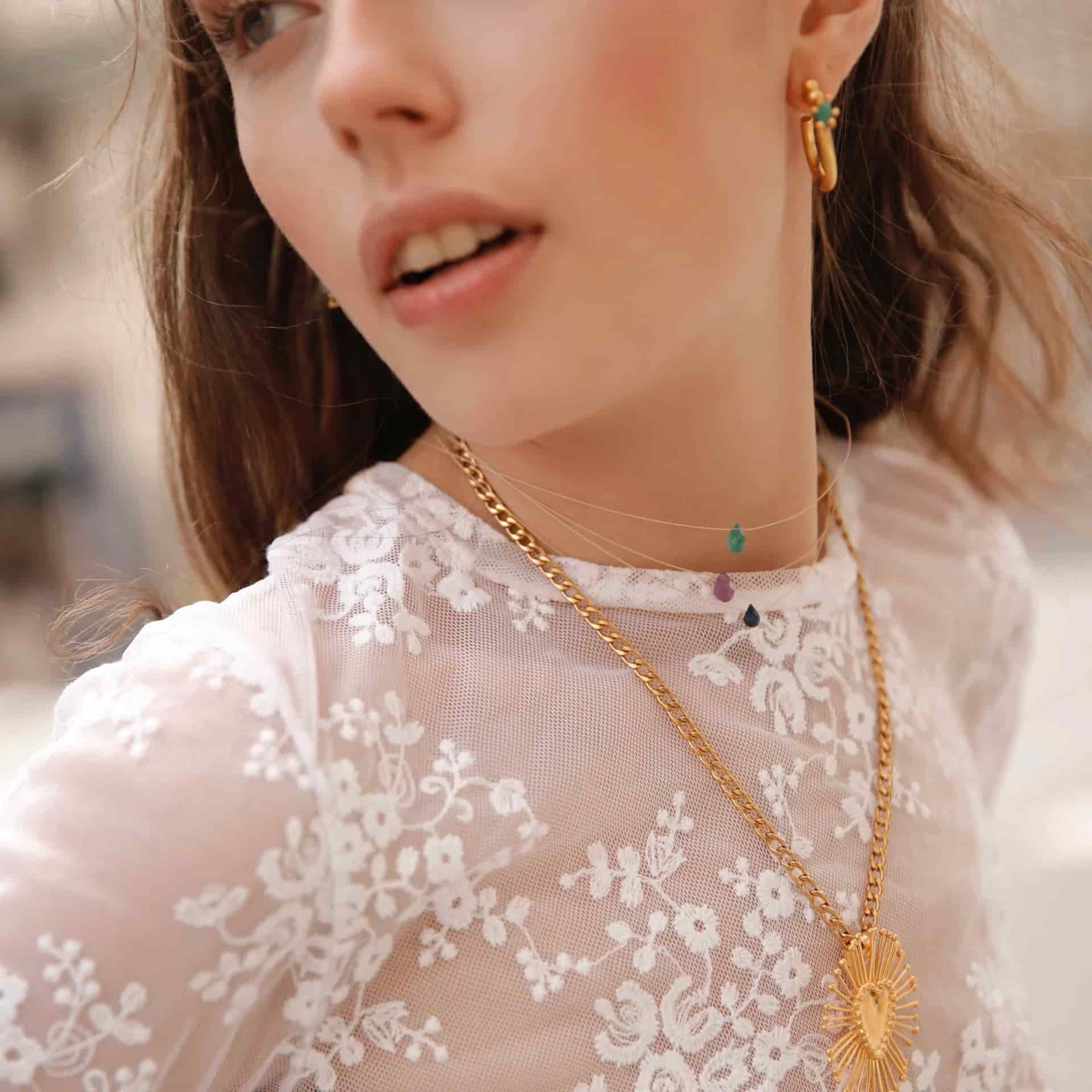 Stone Drop Necklace - miniatura 4