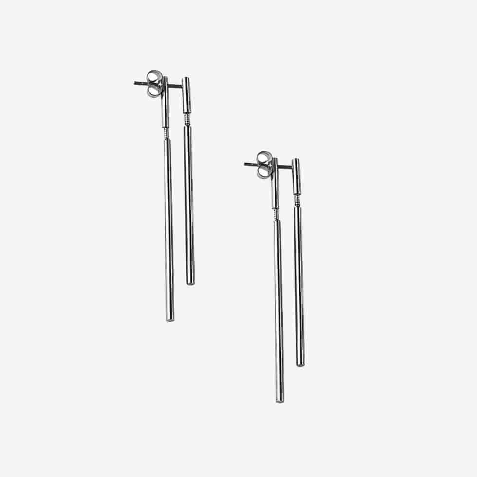 Aretes Ravdo Plateado - miniatura 1