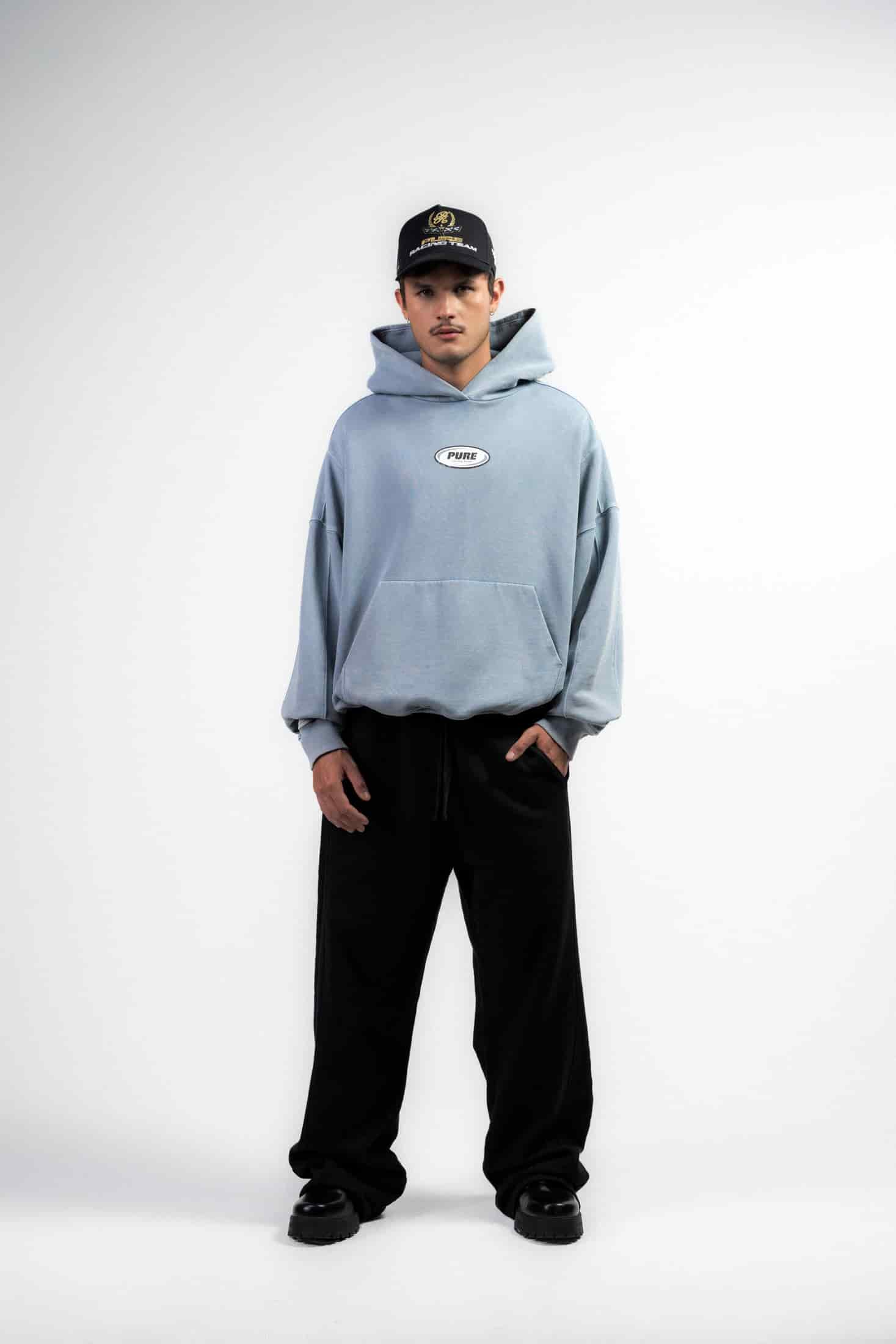 Overdrive Washed Blue Hoodie - miniatura 5