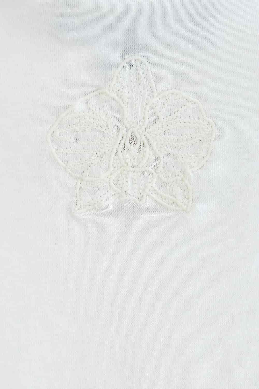 Camiseta Maria natural con bordado - miniatura 3