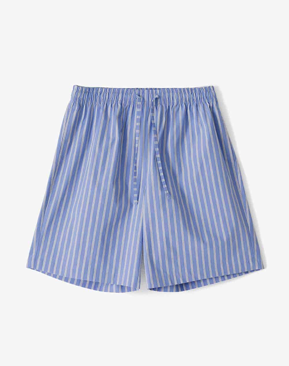 Camisa + bermuda de pijama algodón azul con rayas hombre - miniatura 10