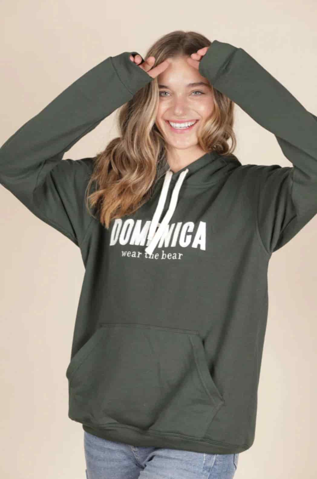 HOODIE DOMENICA VERDE MILITAR - UNISEX - miniatura 1