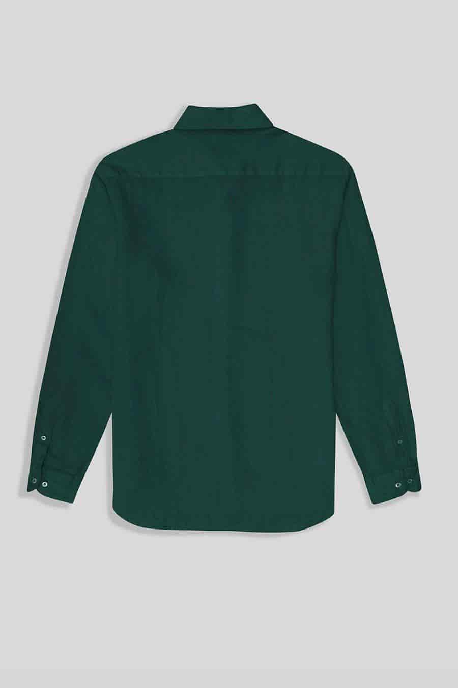 Men's linen shirt dark green - miniatura 2
