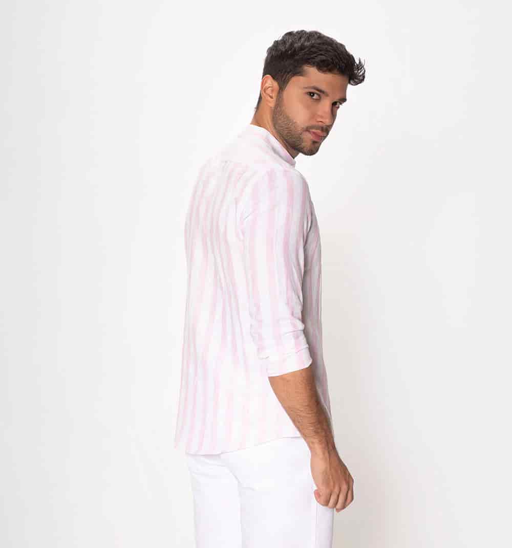 Camisa cuello nerú manga larga para homb - miniatura 7