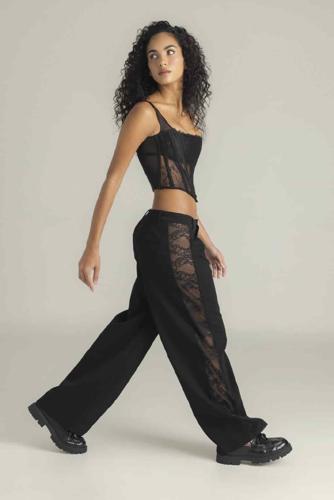 SET CORSET & PANTALON INDIRA NEGRO - miniatura 6