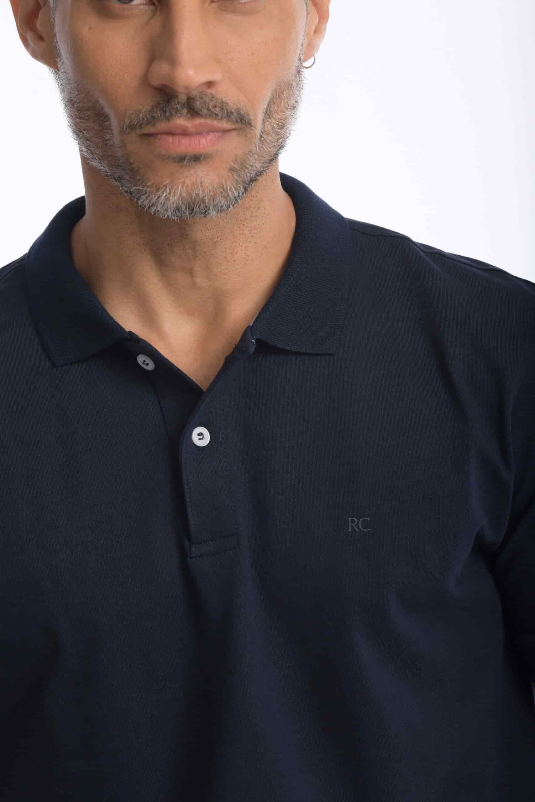 Camiseta Polo 100% Algodón Slim Azul Navy - miniatura 13