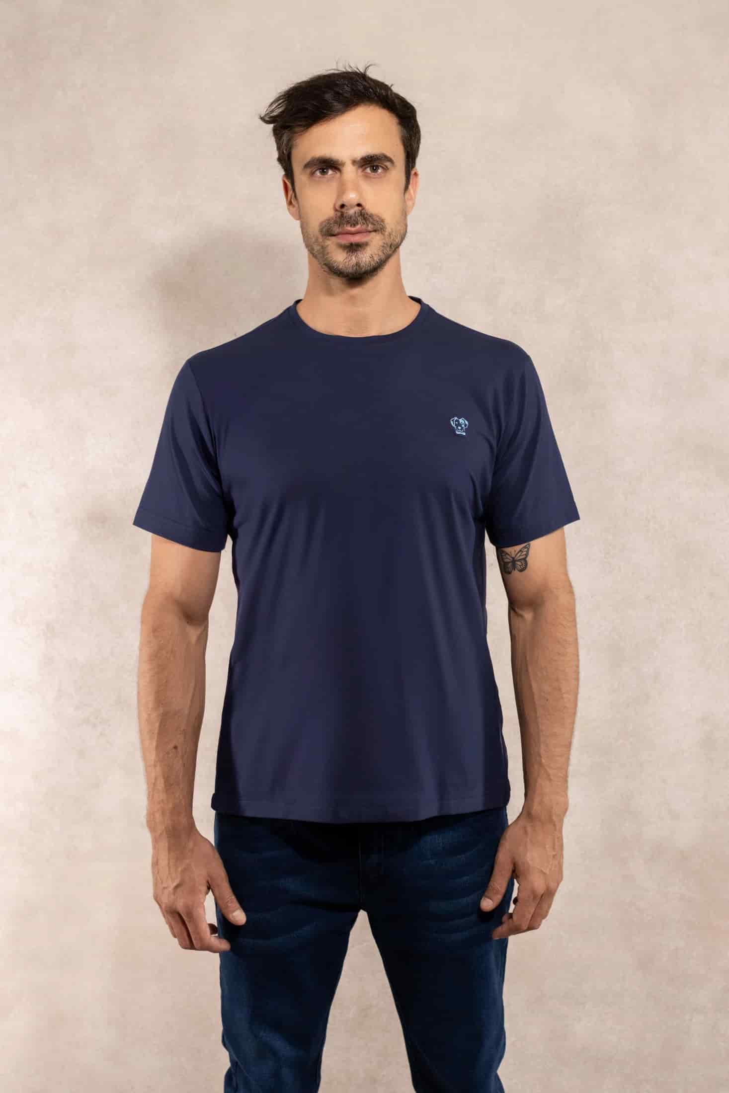 Camiseta Antimanchas Azul Navy - Talla Regular - miniatura 1