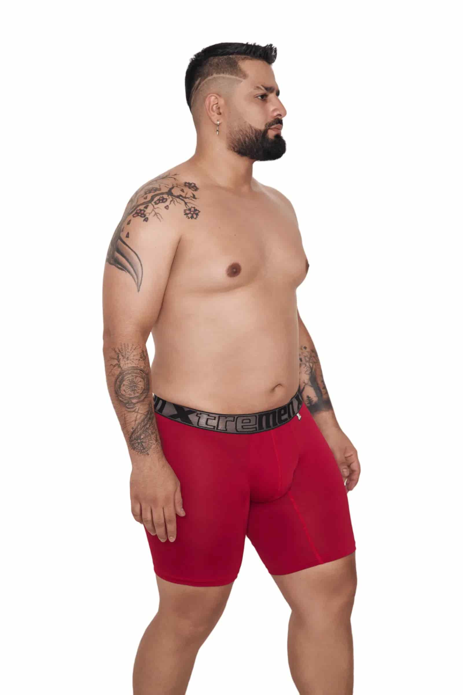 BOXER MICROFIBRA FONDO ENTERO EXTRAGRANDE ROJO - miniatura 4