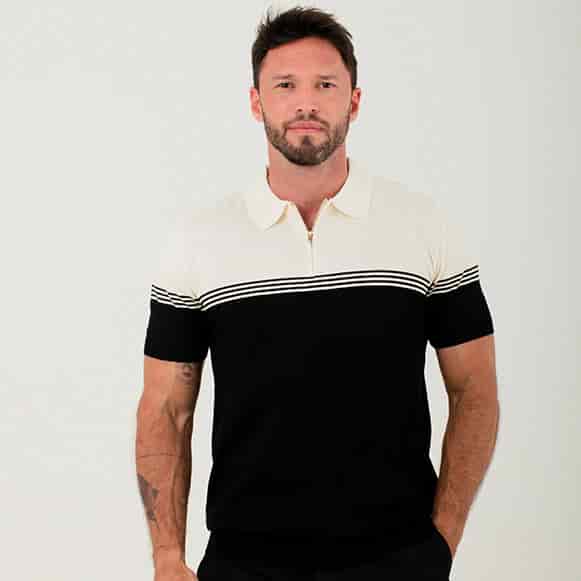 SUETER POLO MODA TEJIDO HOMBRE - miniatura 3