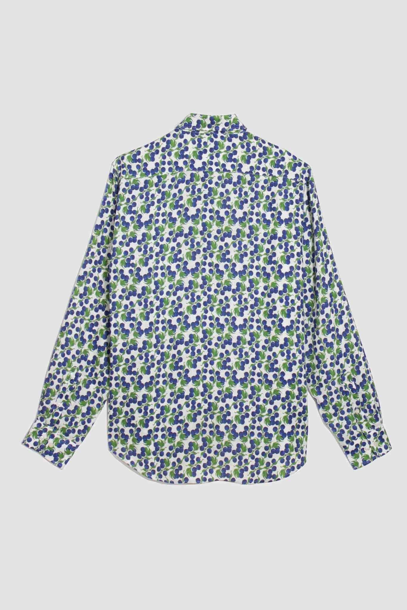 Men's linen shirt navy gooseberry - miniatura 4