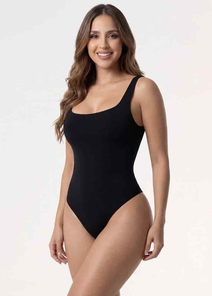 Body: Tiras gruesas, escote cuadrado, control abdominal | Salome 5002 - miniatura 1