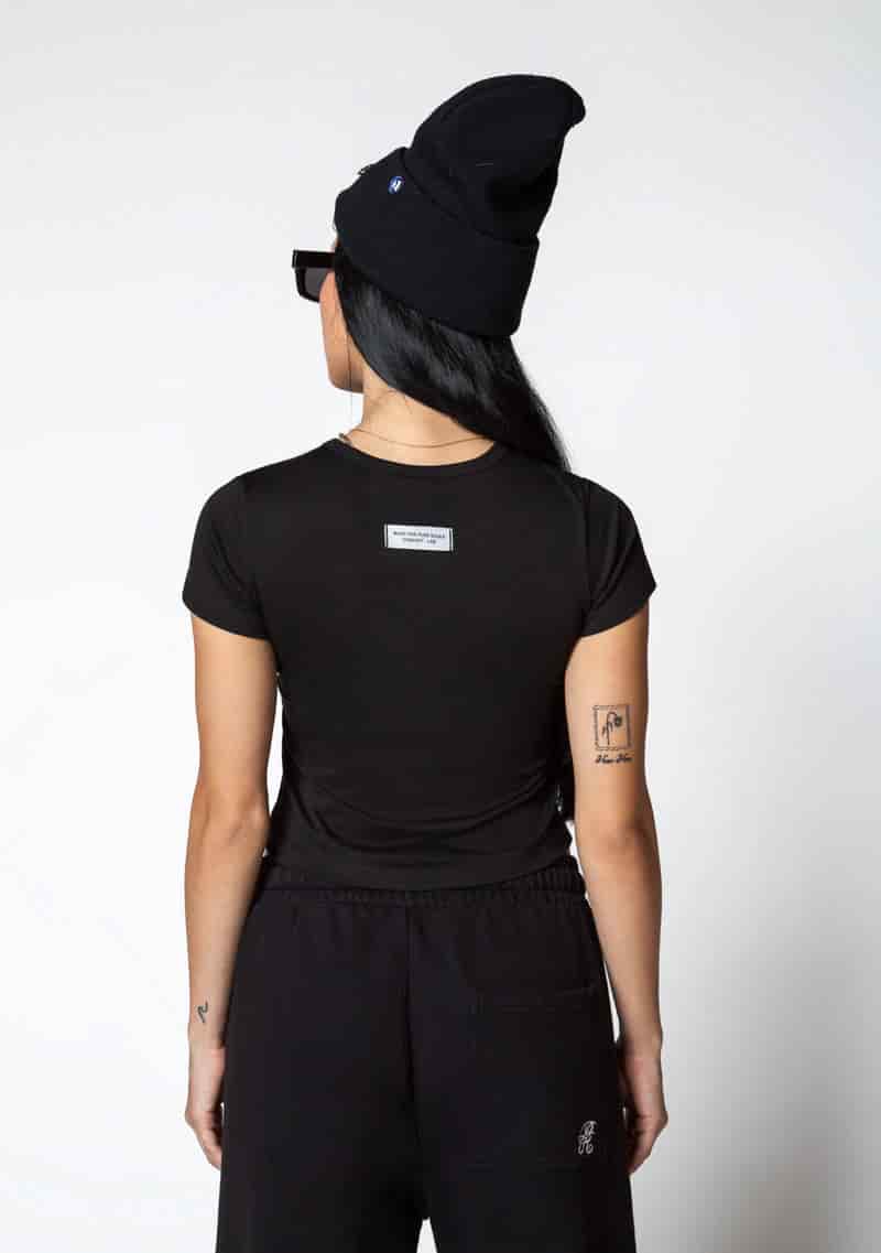 Dopamine black crop top - miniatura 3