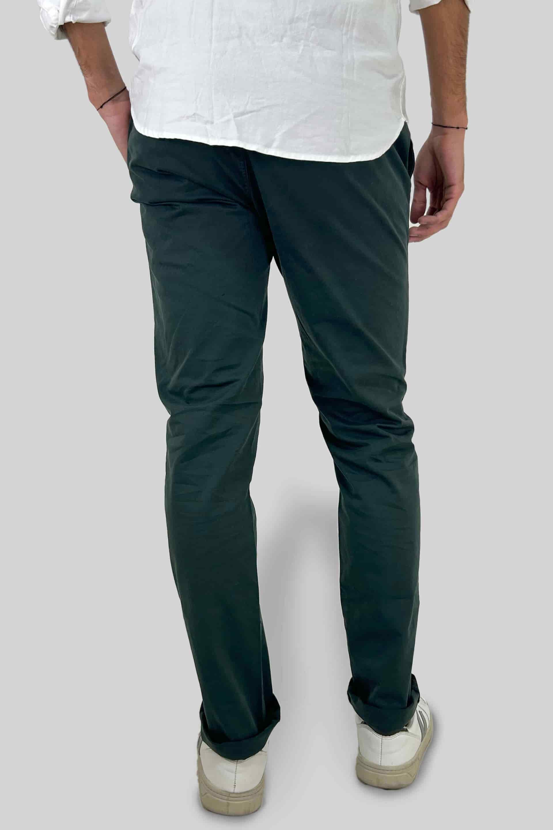 PANTALON CHINO VERDE PETROLEO - miniatura 2