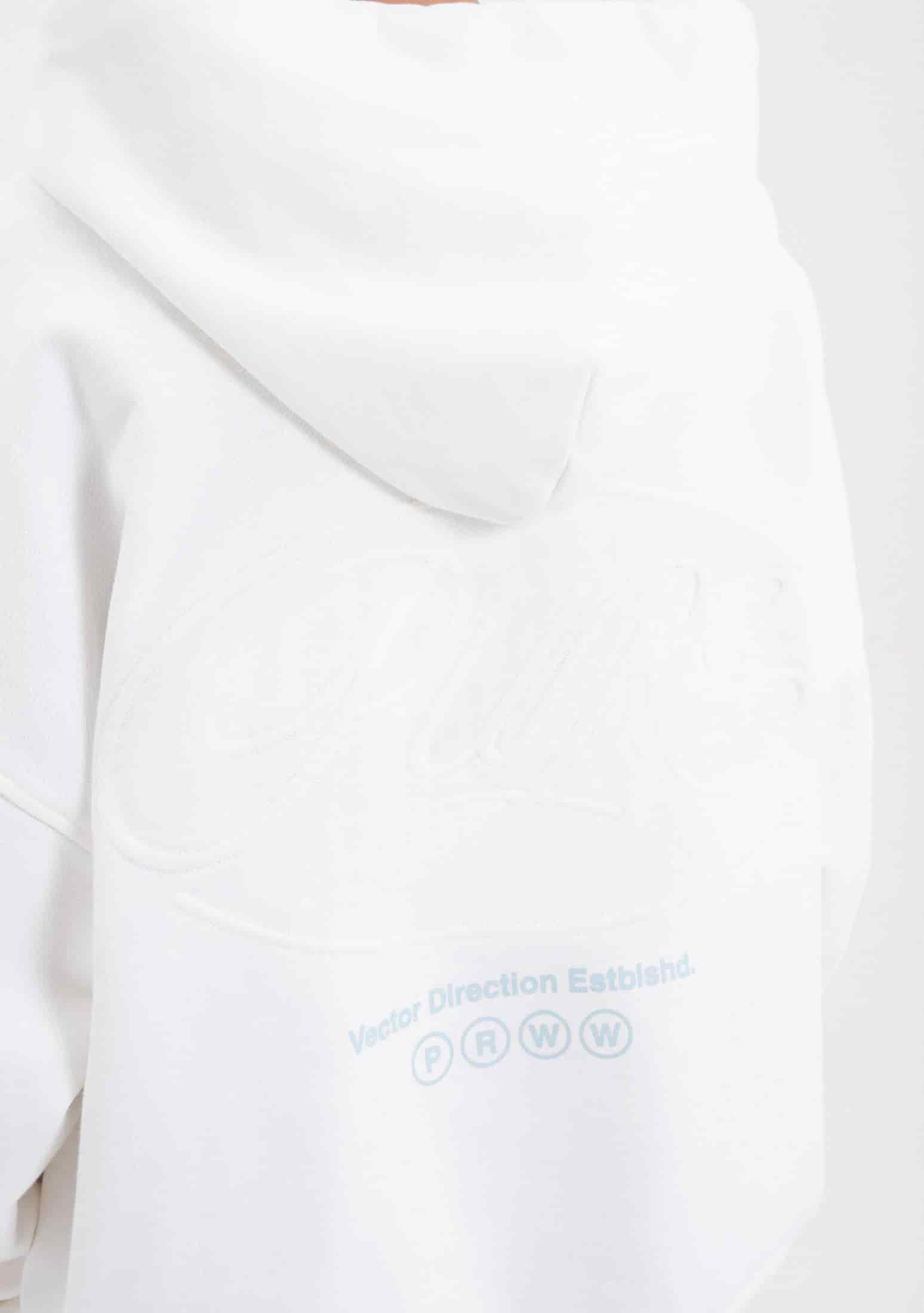Across The Lines White Zip Hoodie - miniatura 9
