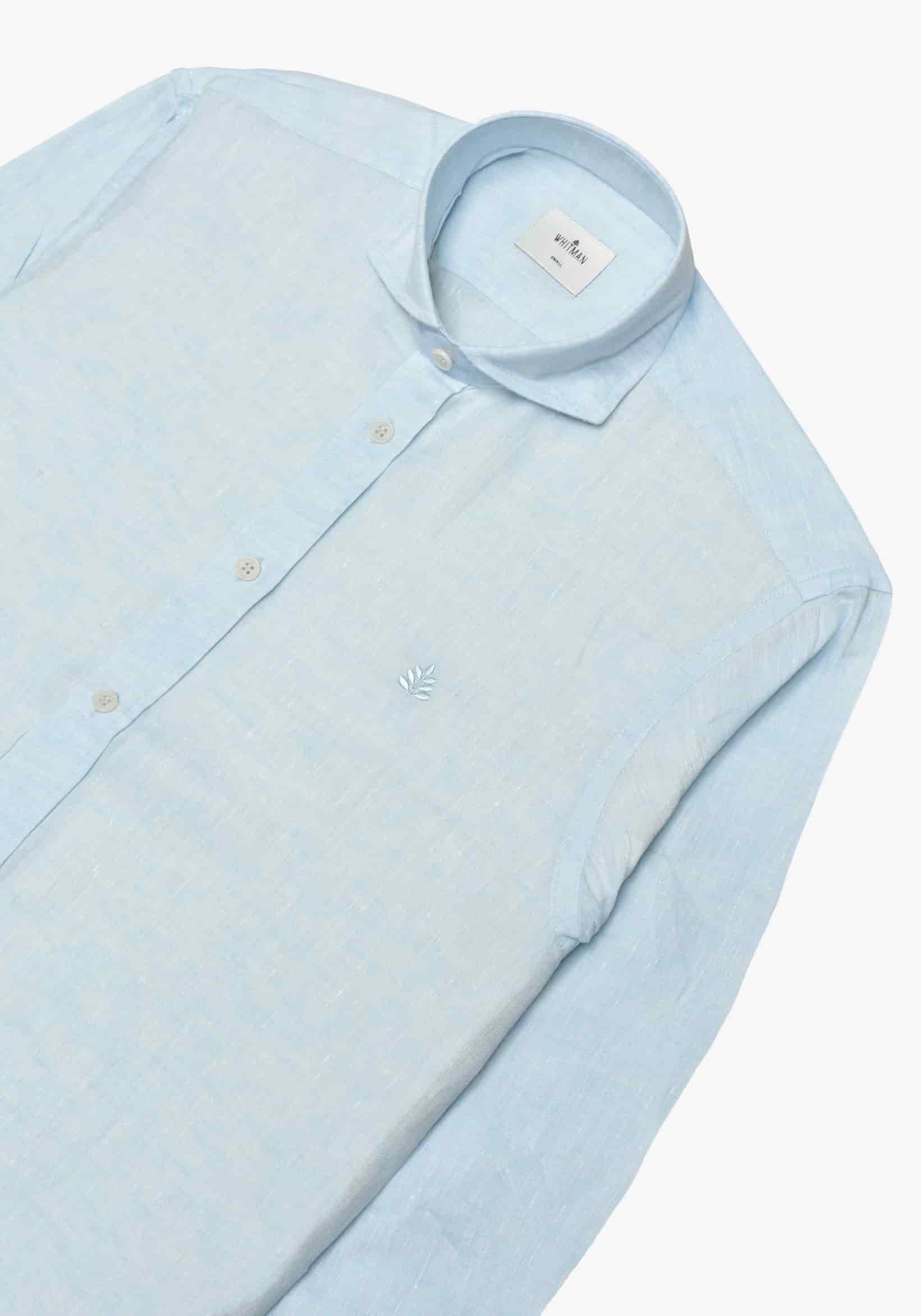 Camisa Lino Cf Azul Celeste L-Atn - miniatura 3