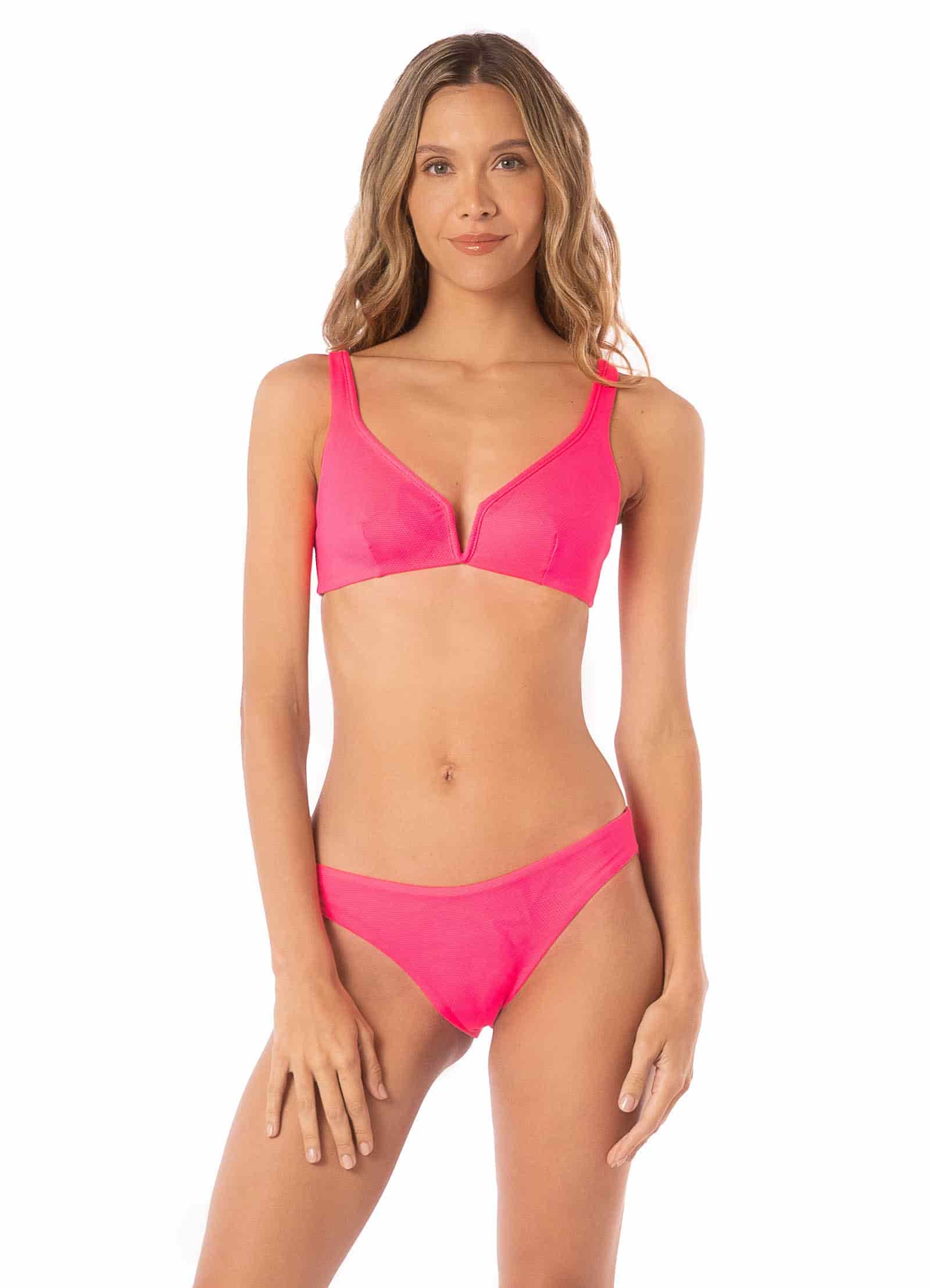 Maaji Fuchsia Dianthus victory reversible bralette bikini top - miniatura 1