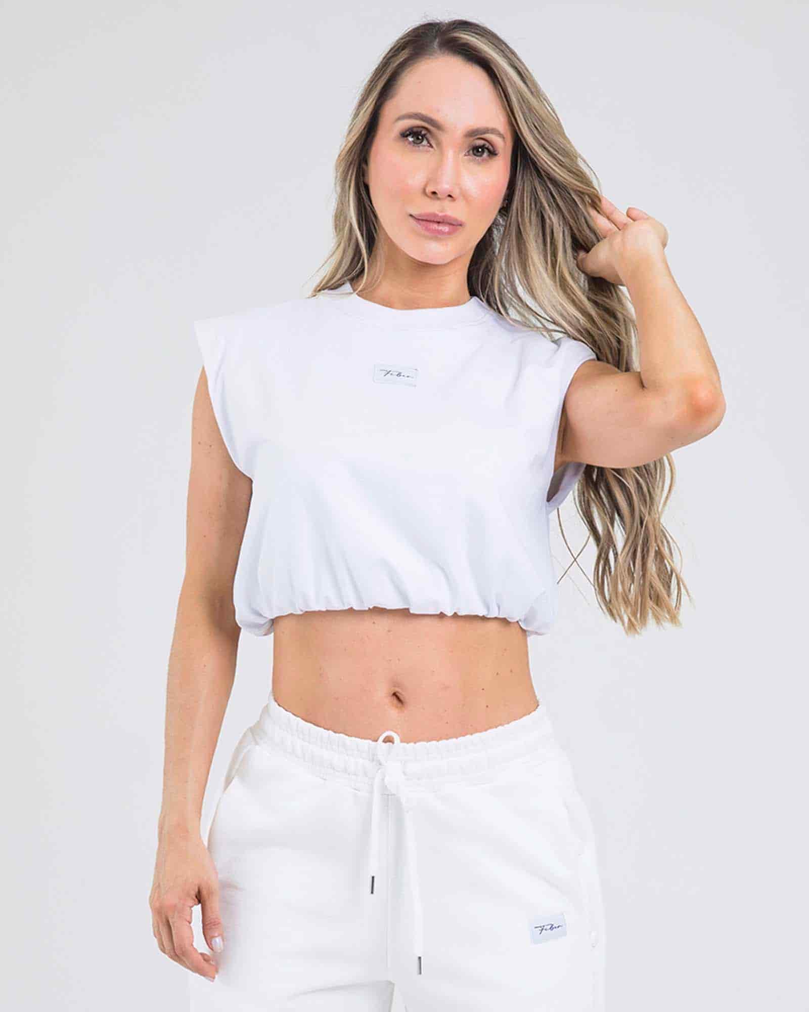 Blusa sisa urban core blanco outdoor FIBER - miniatura 1