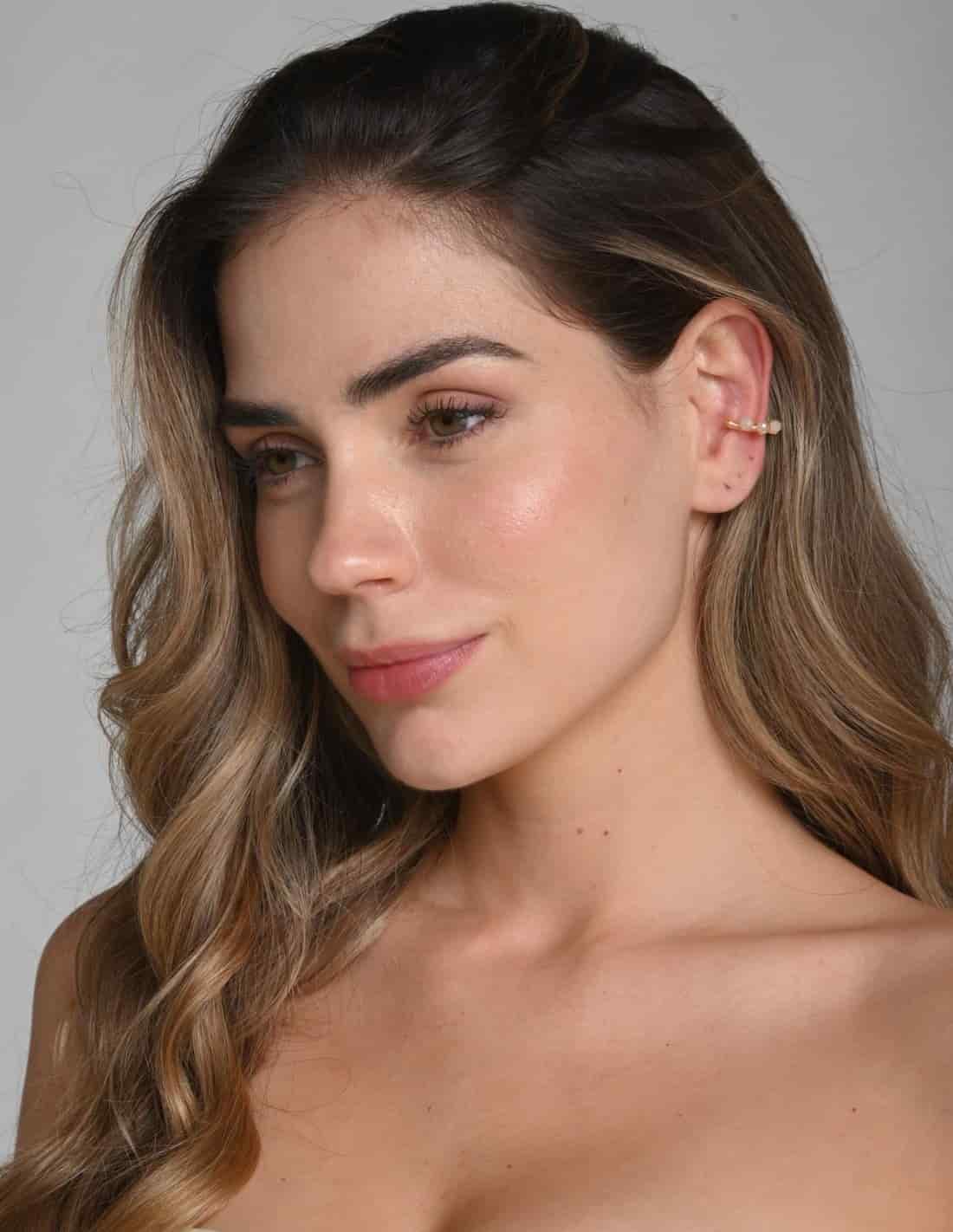 Ear Cuff Jazmin Beige - miniatura 1