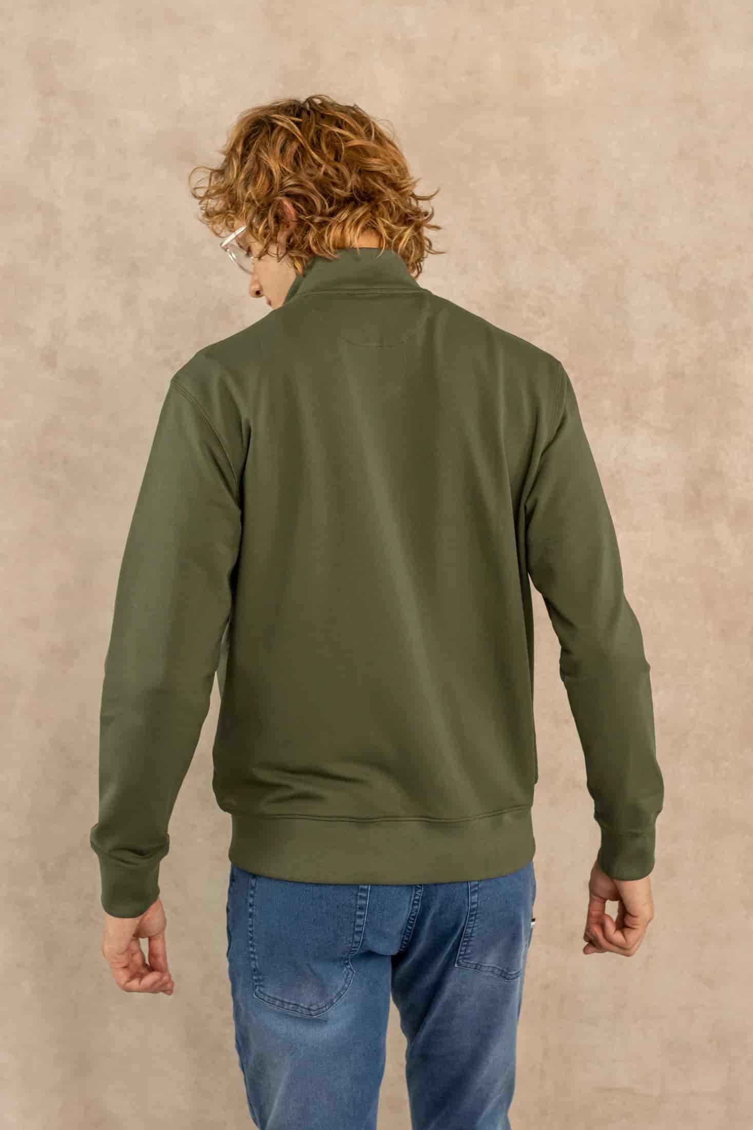 Full-Zip Antimanchas Verde Militar - miniatura 3