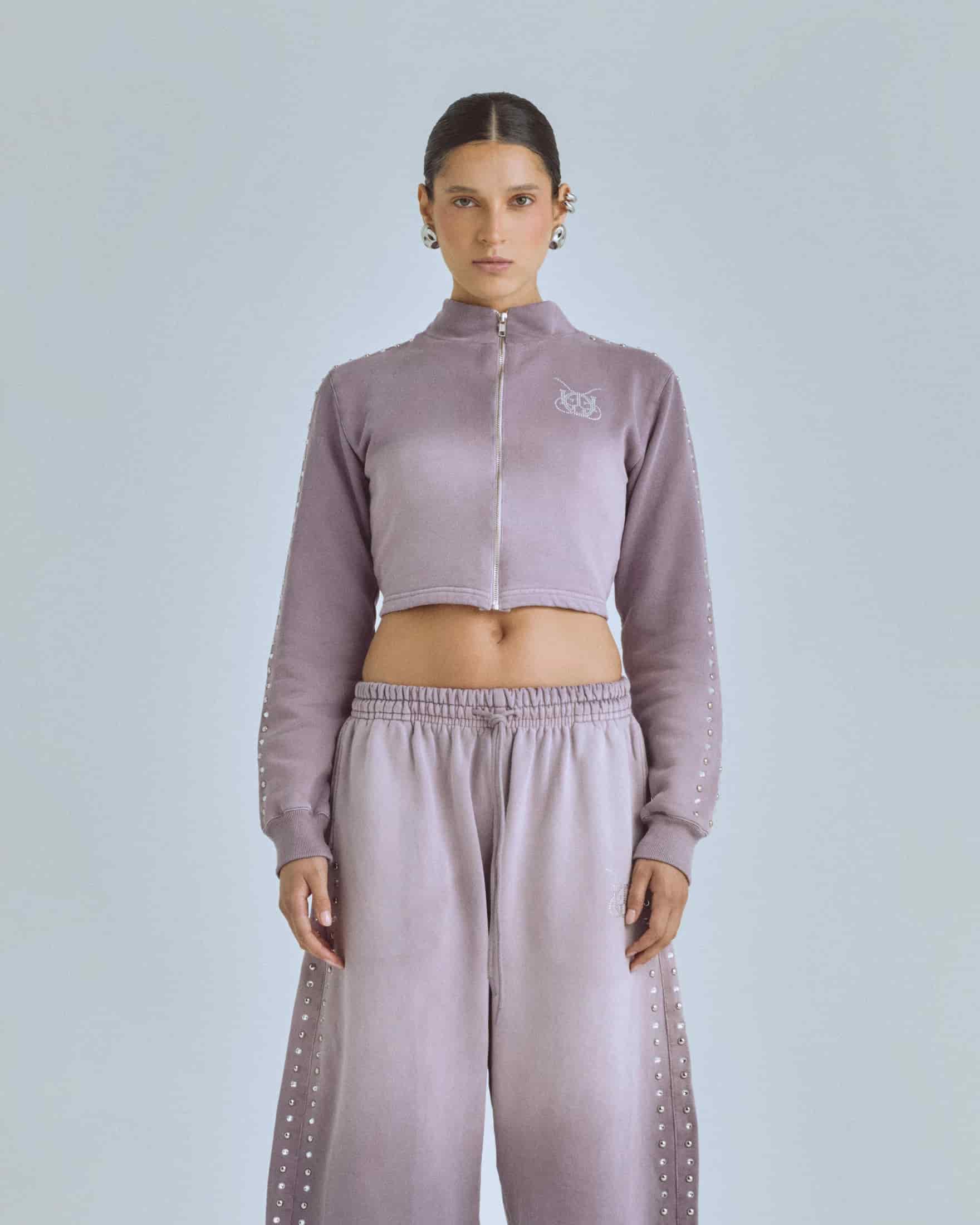 W Santa Union "Unión" Zip Up Turtleneck Purple - miniatura 2