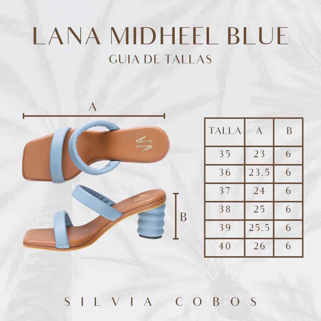 Silvia Cobos Lana tacón medio  Azúl - miniatura 5