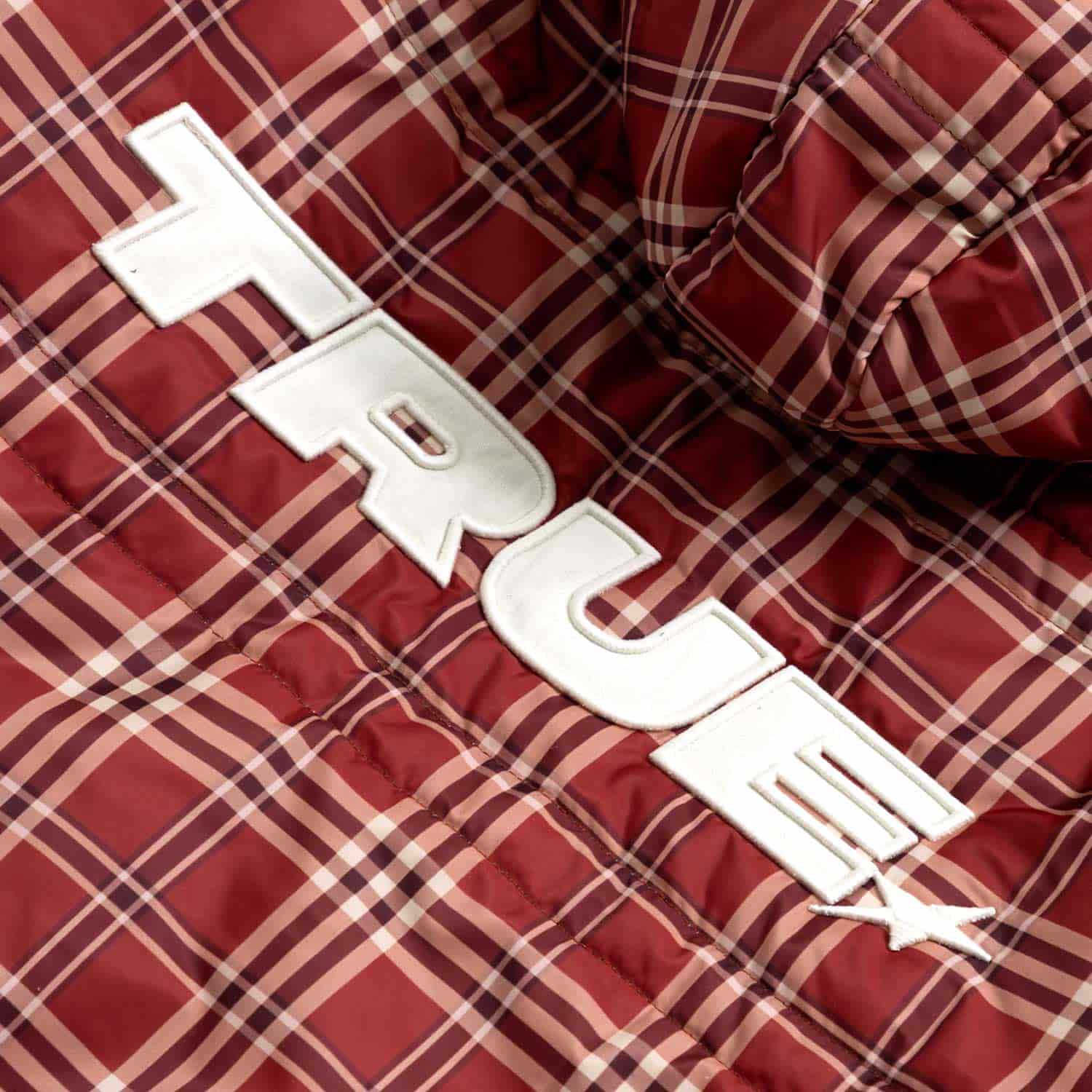 Intuition Plaid Puffer Jacket - Burgundy - miniatura 4