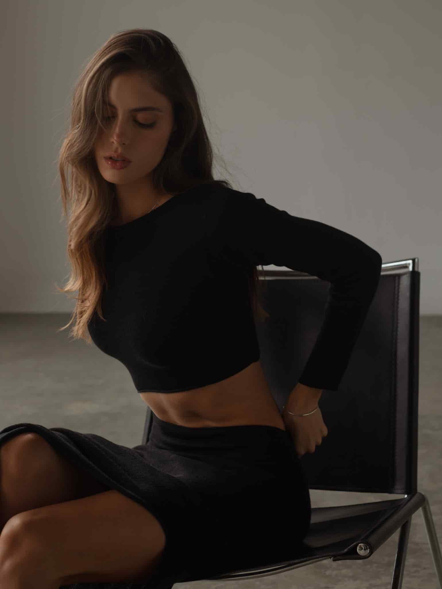 EDGE KNIT DRESS - BLACK - miniatura 3