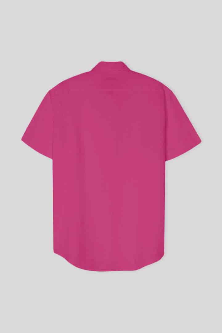 Men's linen shirt fuchsia purple - miniatura 2